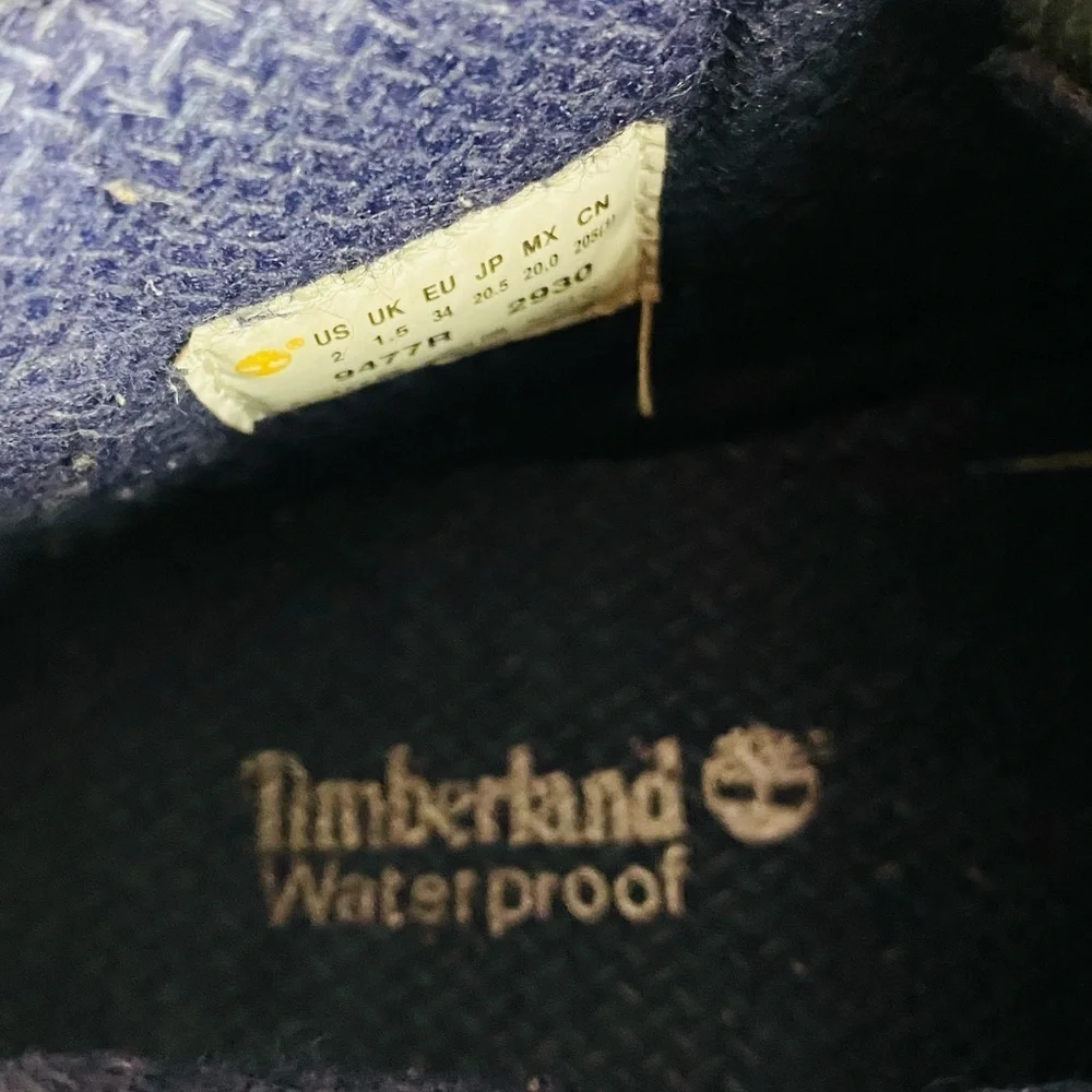 Timberland Waterproof Blue Nubuck Leather Boots Size 2